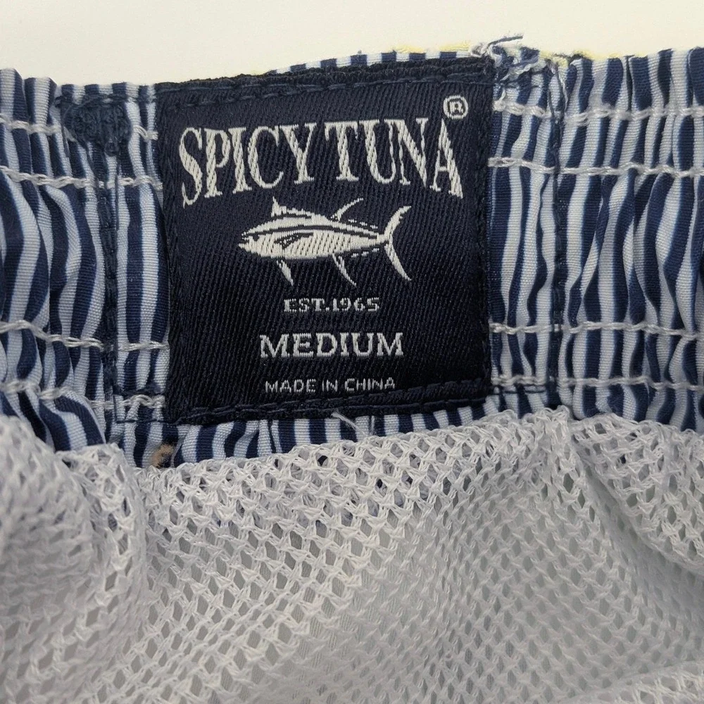 Spicy Tuna Mens Tie Dye Pineapple Print Swim Trunks Pastel Multicolor Medium‎
